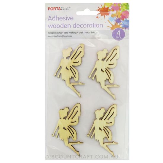 Self Adhesive Laser Cut Shapes 45x75mm 4pk - Fairies
