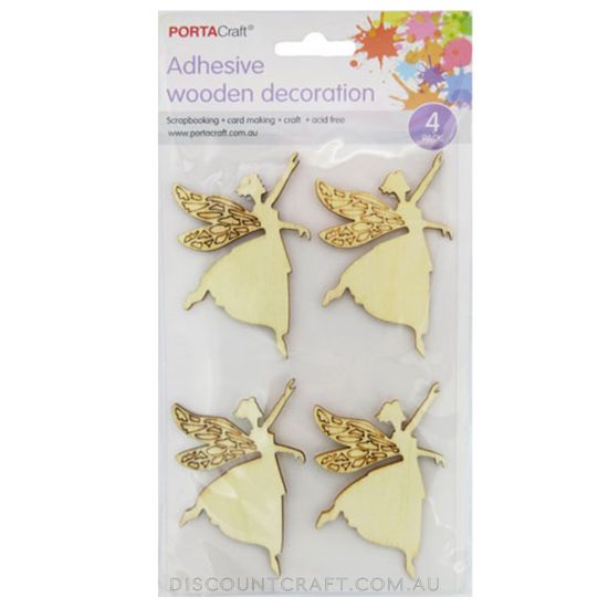 Self Adhesive Laser Cut Shapes 45x75mm 4pk - Princess Fairies