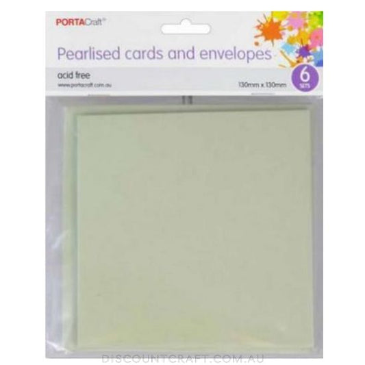 Pearlised Card and envelope set in a Mint colour