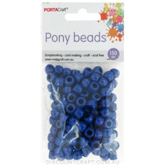 Pony Beads - 150 pack - Royal Blue