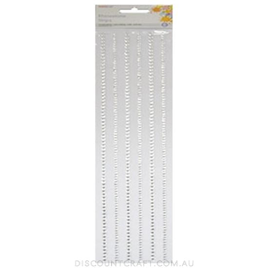 Rhinestone Borders 6 Strips - Clear