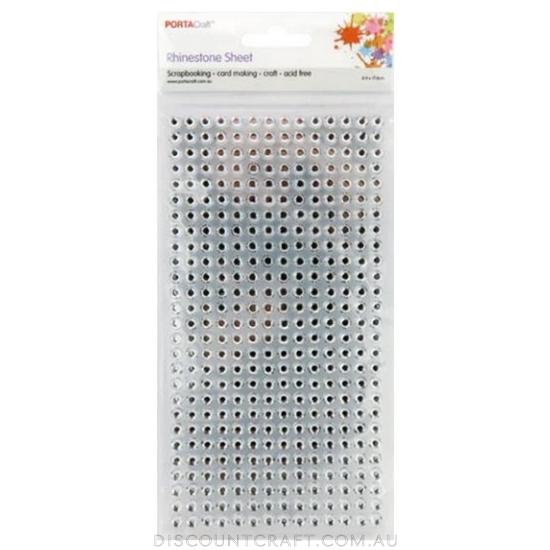 Rhinestone Sheet 6mm 378pk - Clear
