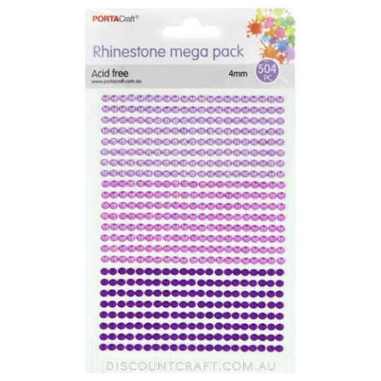 Rhinestone Sheet 4mm 504pc - Purple Theme