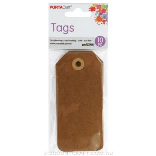 Craft Tags 50x107mm 10pc - Kraft