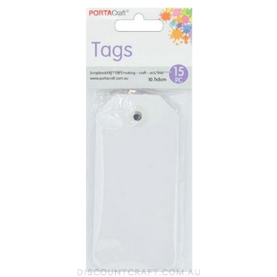 Craft Tags 50x107mm 15pc - White