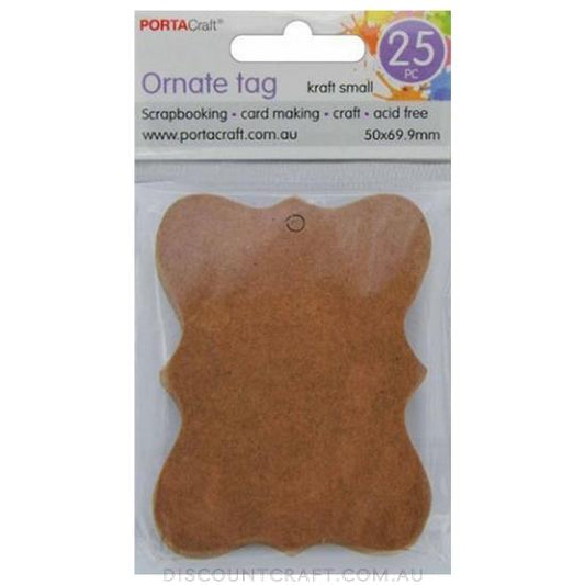 Tags Ornate 50x69.9mm 25pc - Kraft