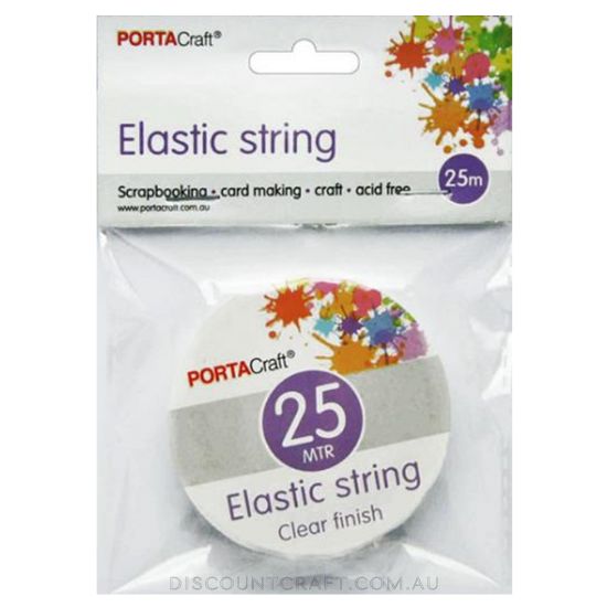 Bead & Jewellery Cord Elasticated 25m - Clear