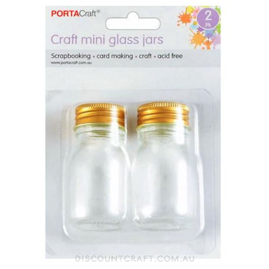 Glass Jars 70x35mm 2pk with Screw Tops