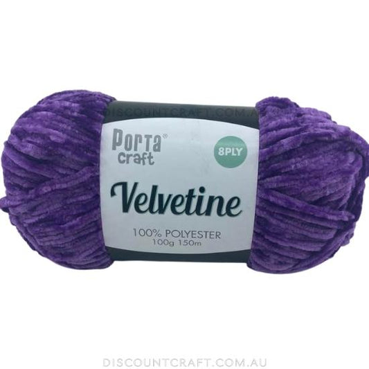 Velvetine Yarn 8ply 100g - Elegant Purple