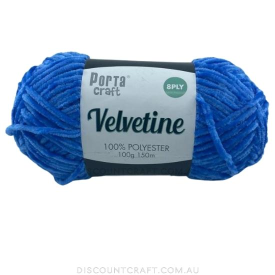 Velvetine Yarn 8ply 100g - Regal Blue