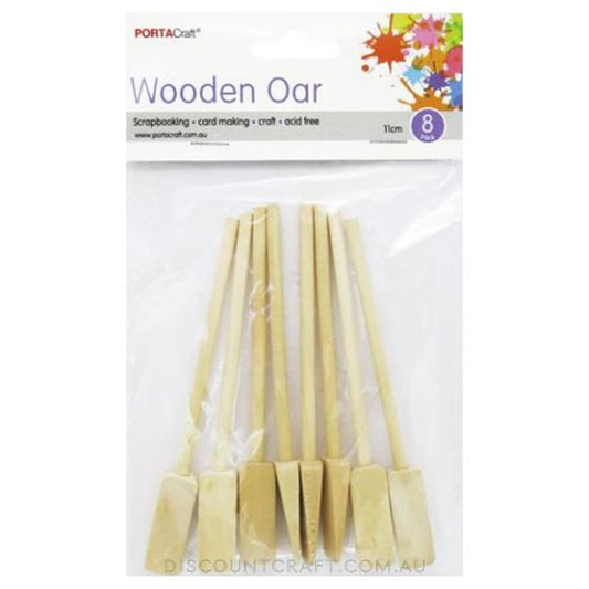 Wooden Oar 11cm 8pk