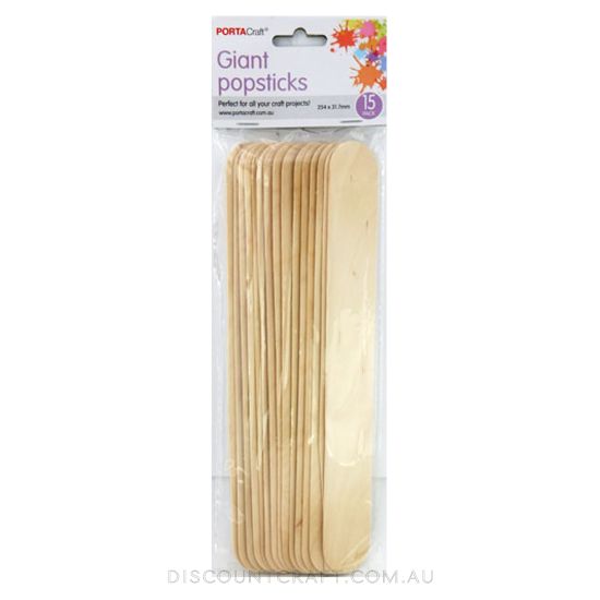 Popsticks Giant 254x32mm 15pk - Natural