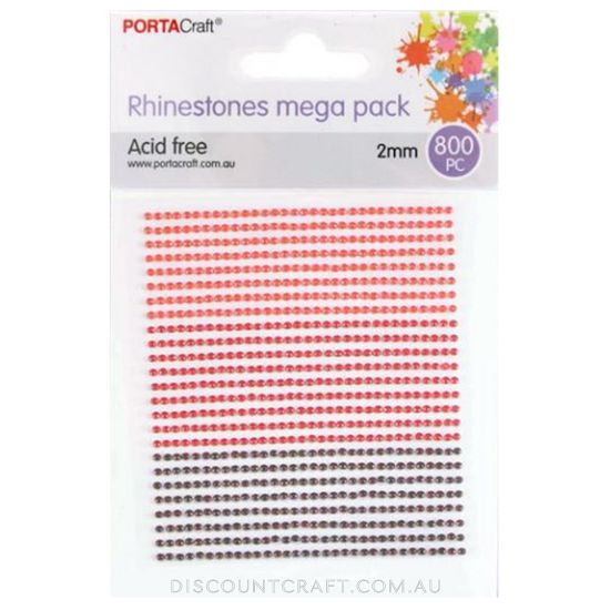 Rhinestone Sheet 2mm 800pc - Red Theme