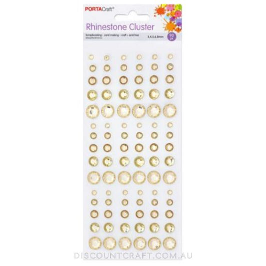 Rhinestone Sheet Multi 3,4,5,6,8mm 90pc - Rose Gold