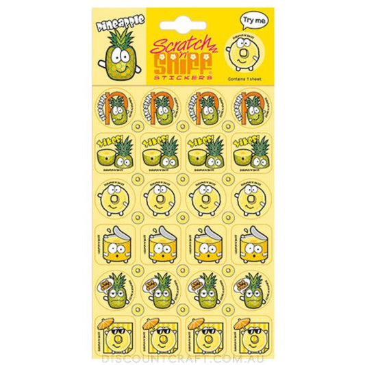 Scratch n Sniff Stickers Pineapple Scented