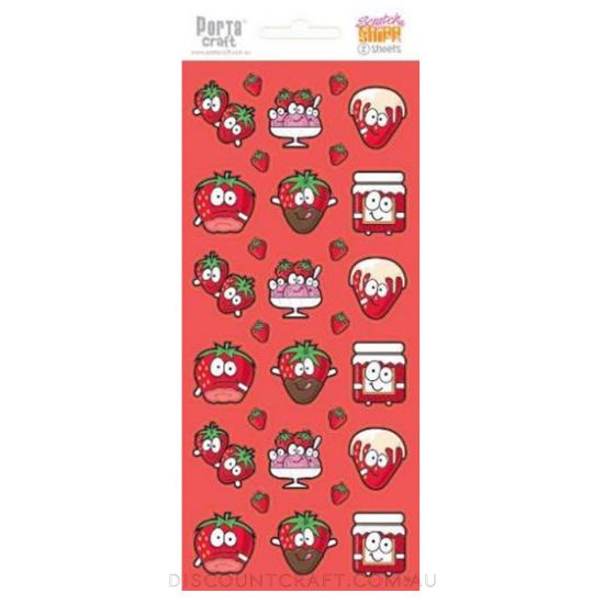 Scratch n Sniff Stickers Strawberry Scented