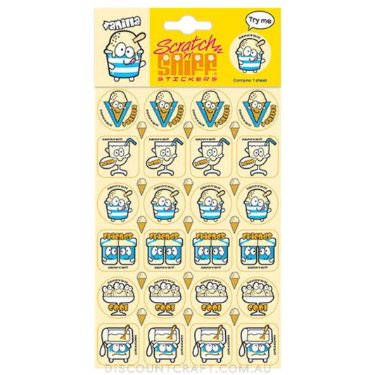 Scratch n Sniff Stickers Vanilla Scented