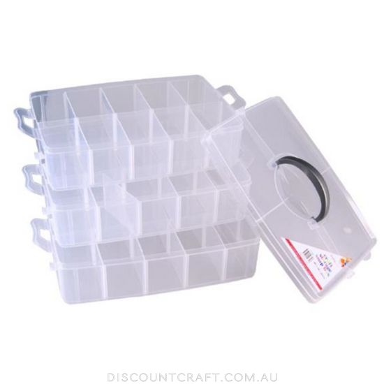 3 Tier Storage Snap Box - 258x168x185mm