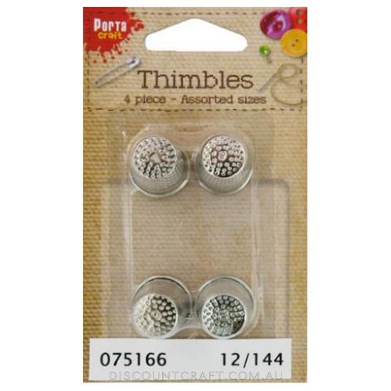 Thimbles Assorted Sizes 4pk