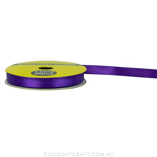 Polyester Satin Ribbon 10mm 10m - Purple