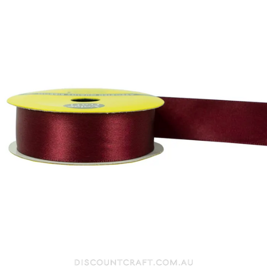 Polyester Satin Ribbon 22mm 3m - Burgundy