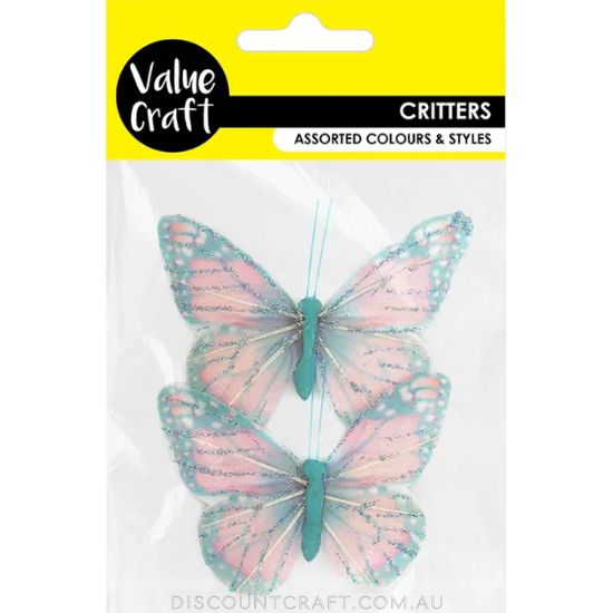 Craft Butterfly Blue/Pink 2pk