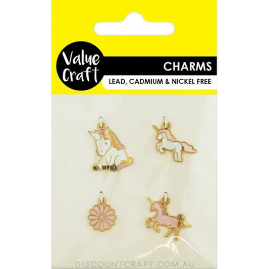 Unicorn Charms 4pk