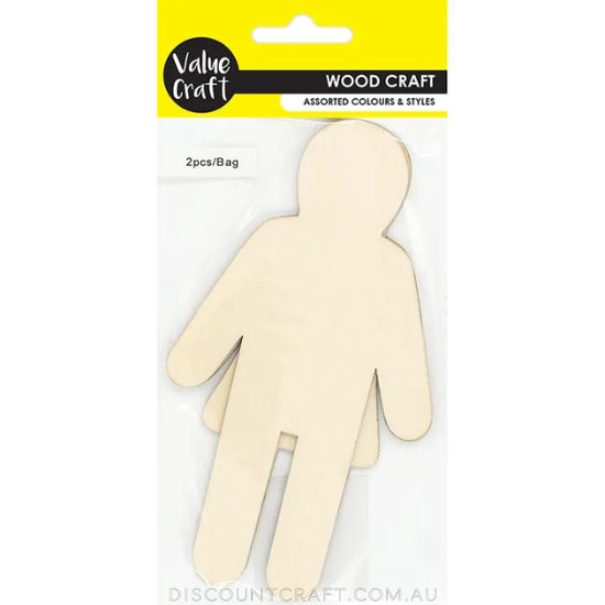 Wooden People 16cm 2pk