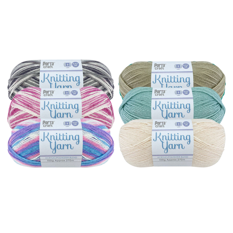 Porta Craft 8ply DK Knitting Yarn Polyester/Acrylic Blend