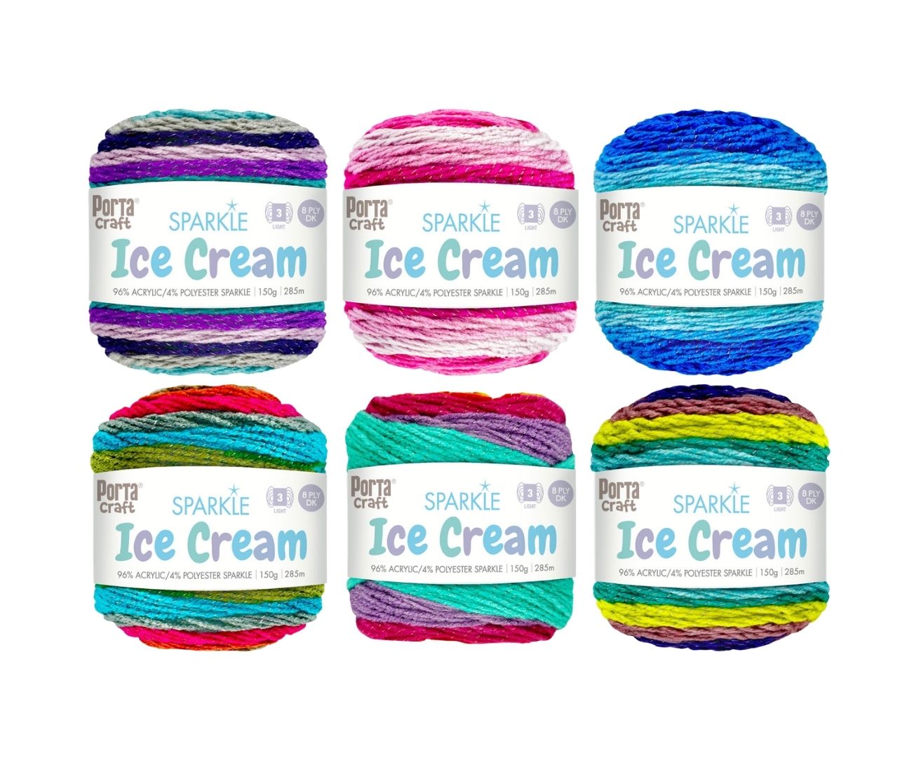 Ice Cream Sparkle Yarn