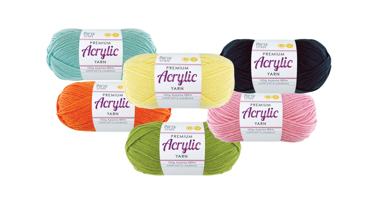 Acrylic Yarn - Solid Colours
