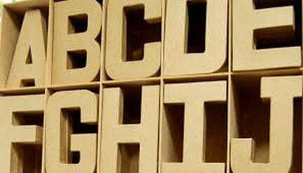 Paper Mache Letters