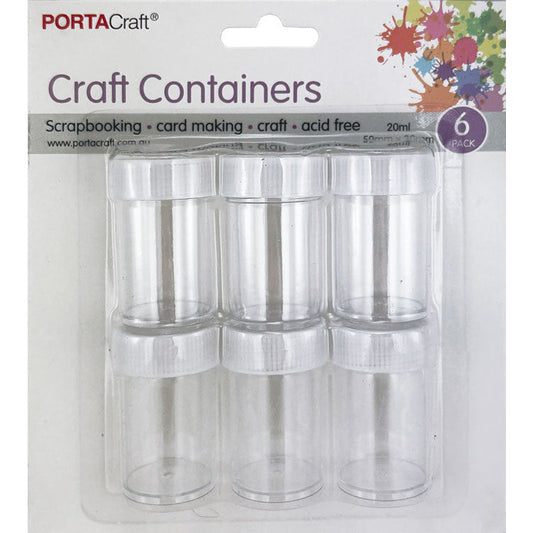 Round Shaker Containers 50x26mm Round 6pk