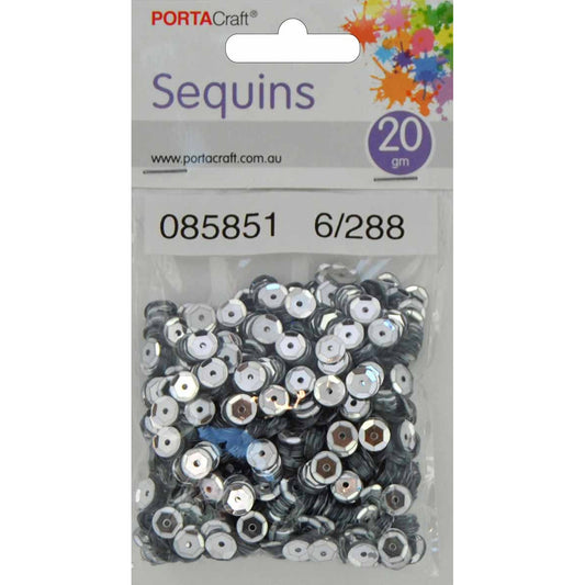 Sequins 20g Round Laser - Silver