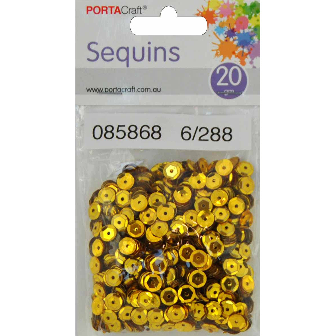 Sequins 20g Round Laser - Gold