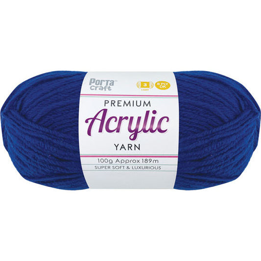 Acrylic Yarn 100g 189m 8ply - Royal Blue