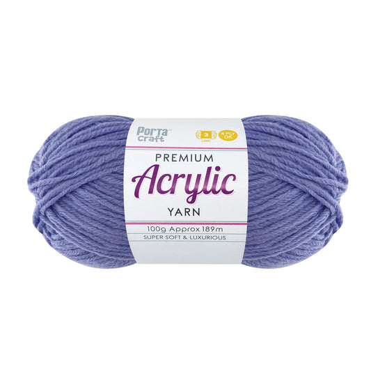 Acrylic Yarn 100g 189m 8ply - Lavender