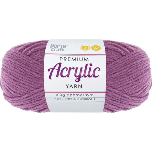 Acrylic Yarn 100g 189m 8ply - Lilac