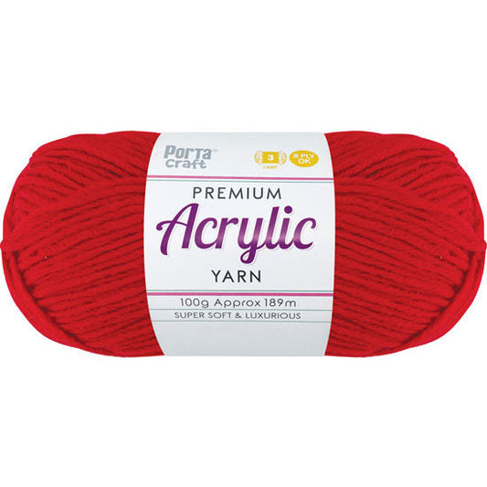 Acrylic Yarn 100g 189m 8ply - Lipstick