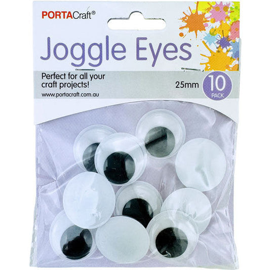 Joggle Eyes B&W 25mm 10pc