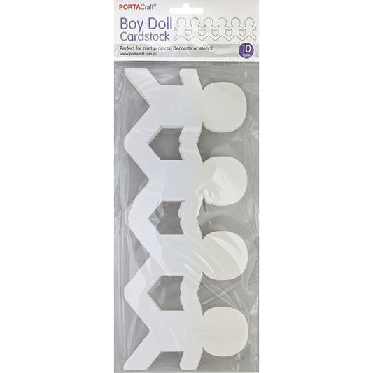 Cardstock Doll Fold Ups 45x12cm 10pc Boy