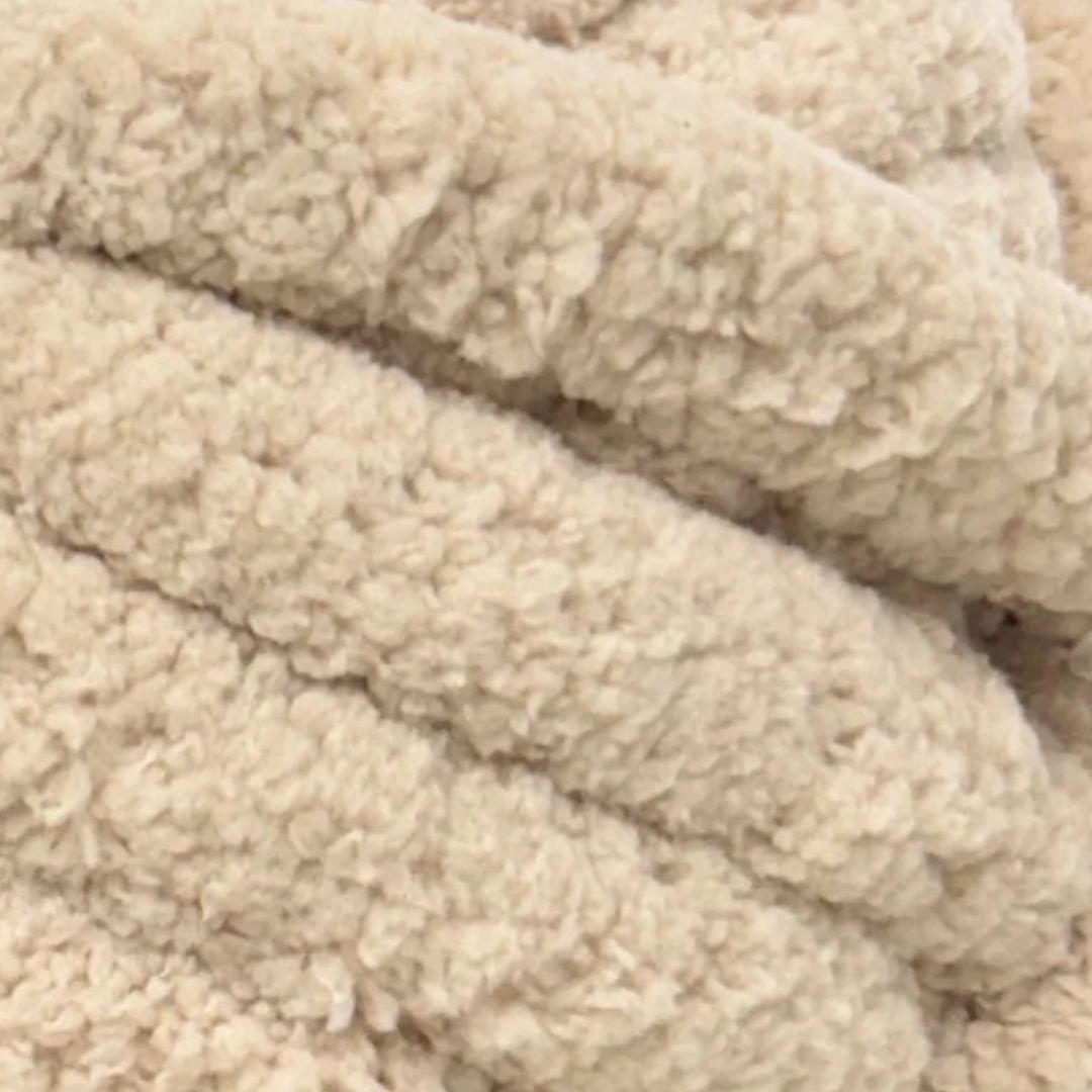 Mega Chenille Yarn 300g 29m 20ply Solid Flat White