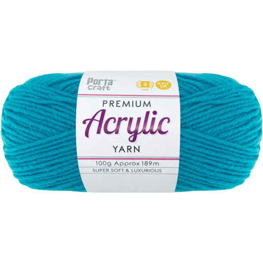 Acrylic Yarn 100g 189m 8ply - Hot Blue