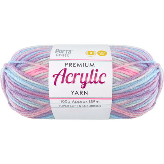 Acrylic Yarn 100g 189m 8ply - Variegated Rarity
