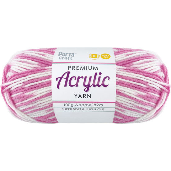 8ply Knitting Yarn 100g  - Variegated Pinky Pie
