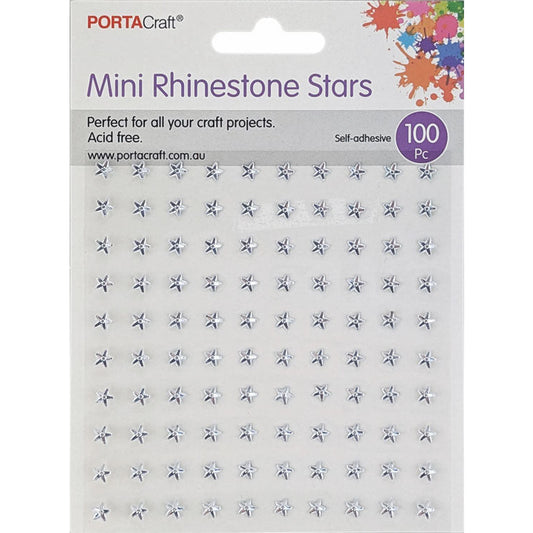 Rhinestone Sheet Stars  5mm 100pc - Clear