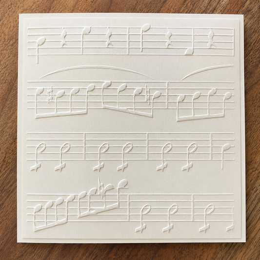 Embossing Folder Square - Music Notes