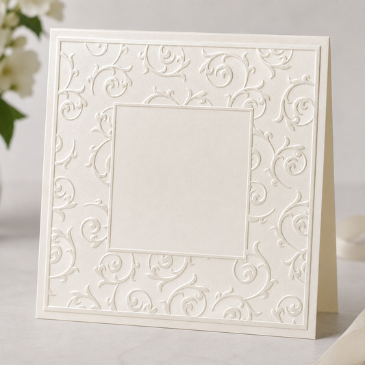 Embossing Folder Square - Scroll Work Frame