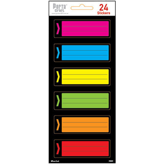 Colour Label Stickers 24pk