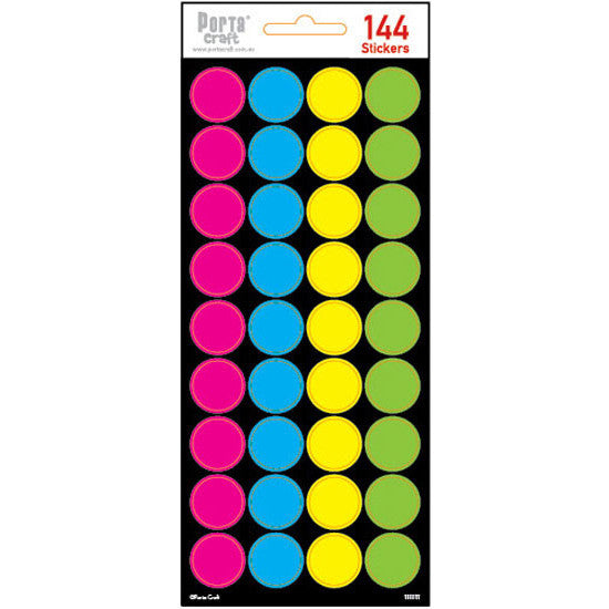 Colour Dot Stickers 144pk